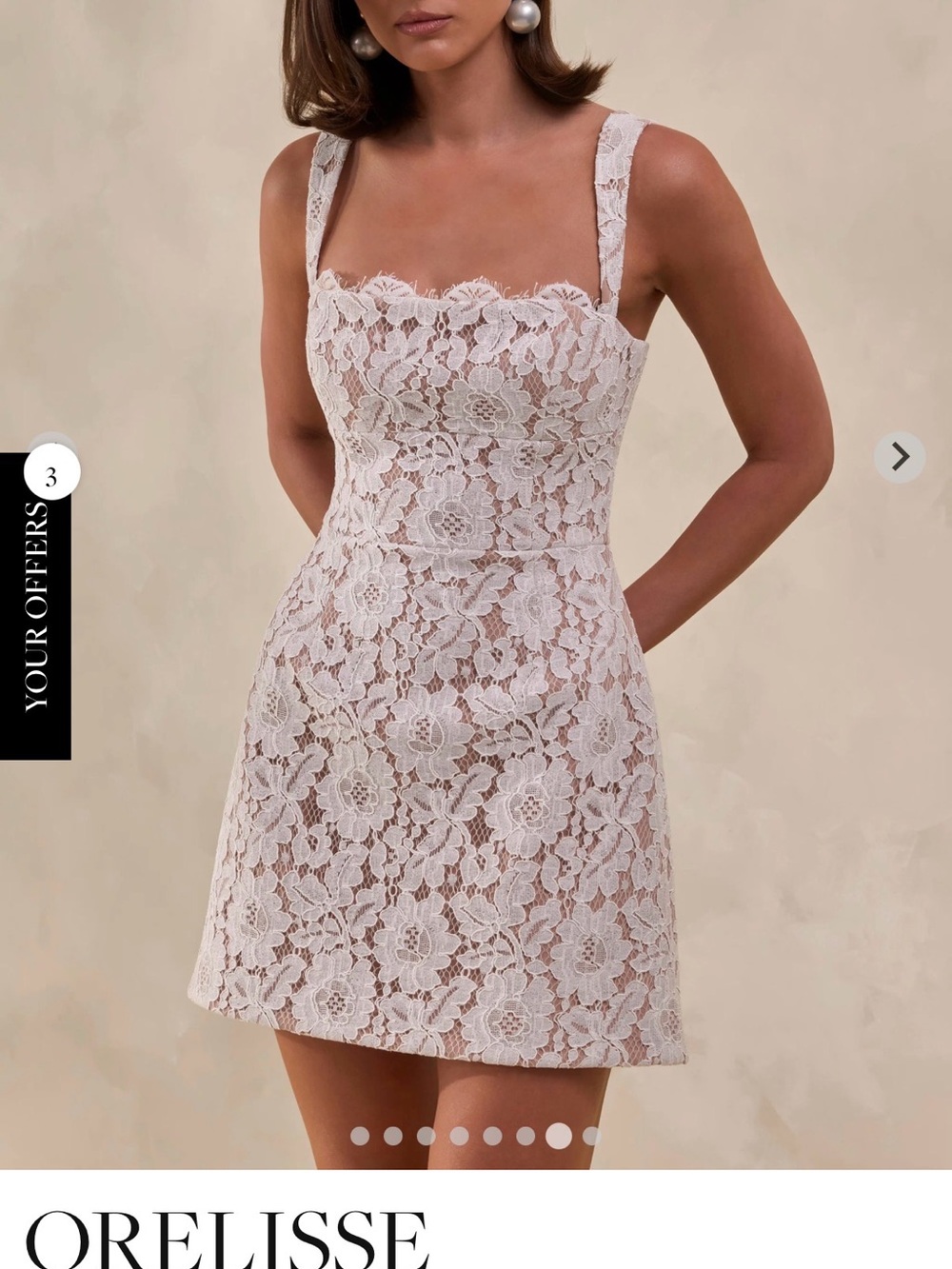 Club L London Floral Lace Mini Dress - Orelisse